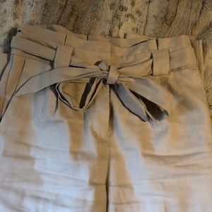 Tan high waisted ankle dress pants